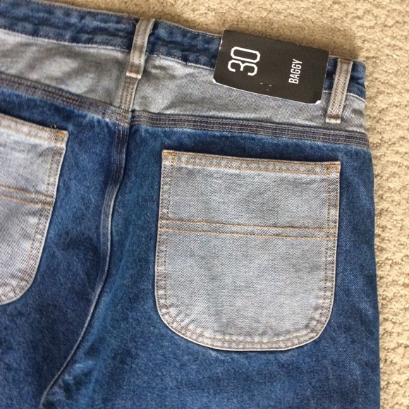 BDG Urban Outfitters Men’s Baggy Colorblock Jeans - Picture 6 of 8